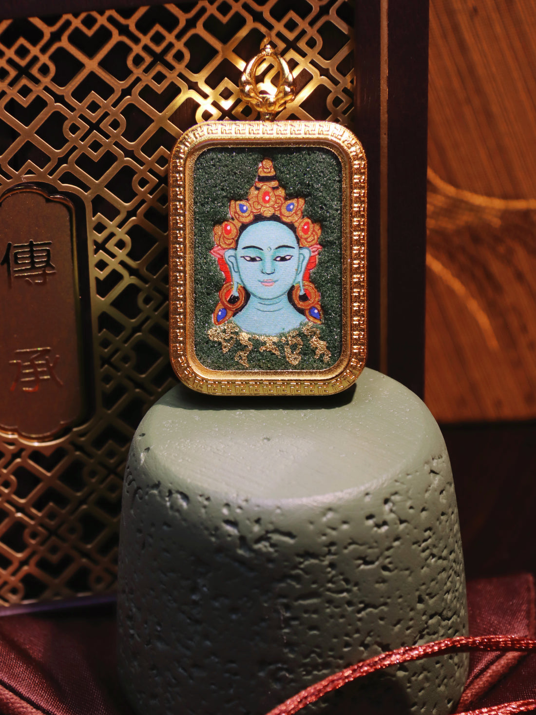 Hand-Painted Green Tara Thangka｜Tibetan Buddhist Goddess of Compassion & Protection