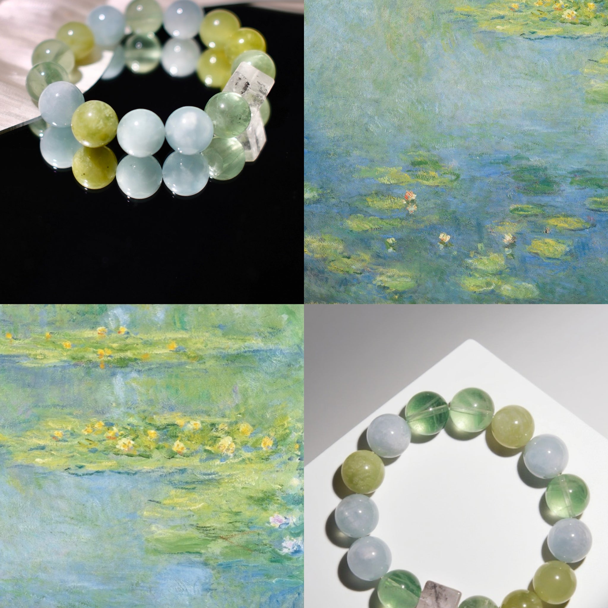 Aquamarine & Fluorite Energy Crystal Bracelet · Lily Haze