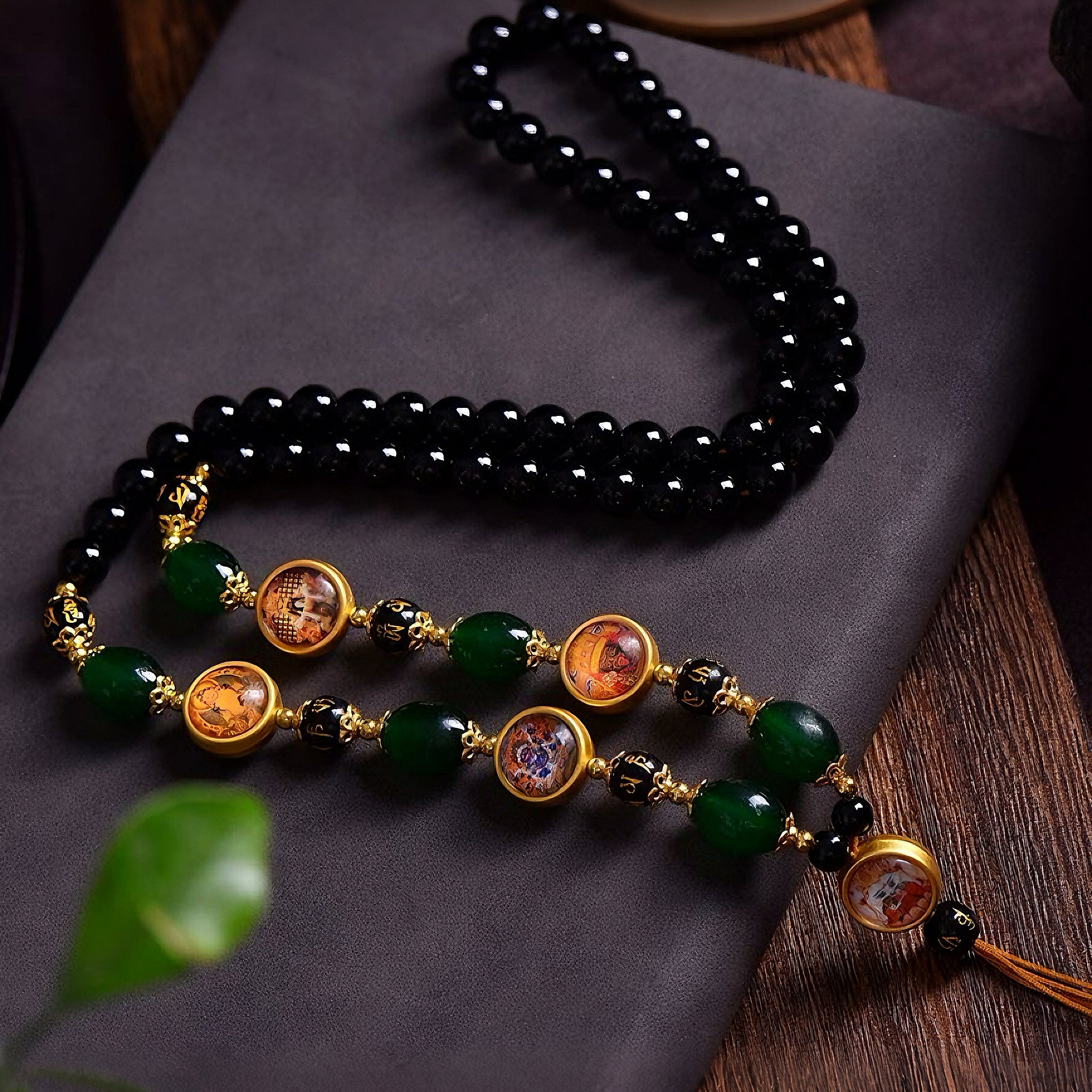 Beaded Pendant Necklace – Quick Release Tibetan Hanging Rope for Amulets