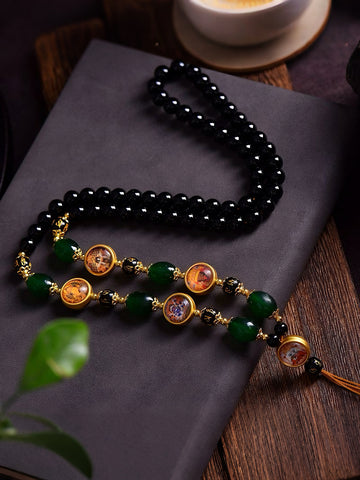 Beaded Pendant Necklace – Quick Release Tibetan Hanging Rope for Amulets