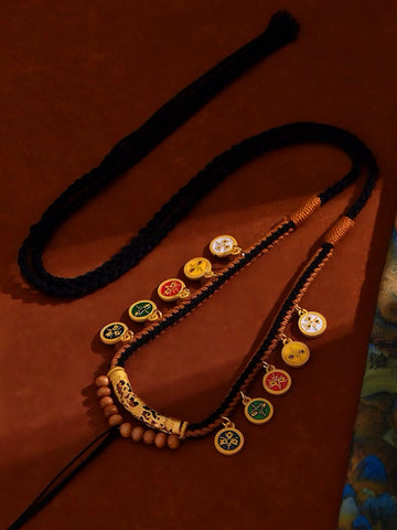 Cotton Adjustable Pendant & Necklace Chain – Tibetan Amulet Hanging Cord