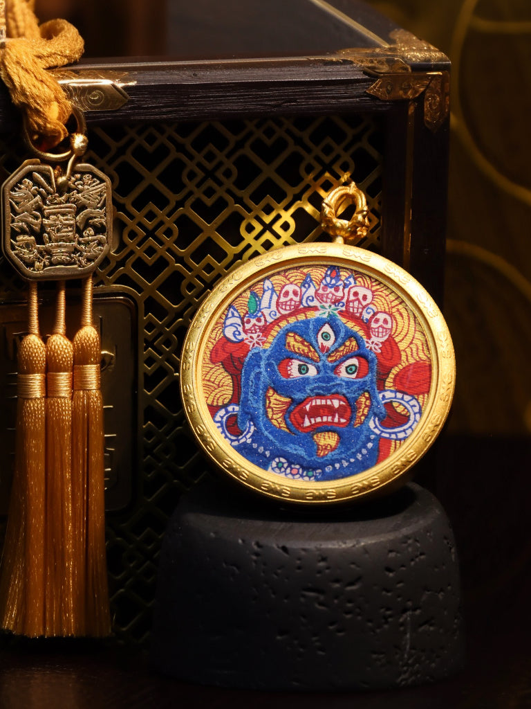 Hand-Painted Mahakala Thangka