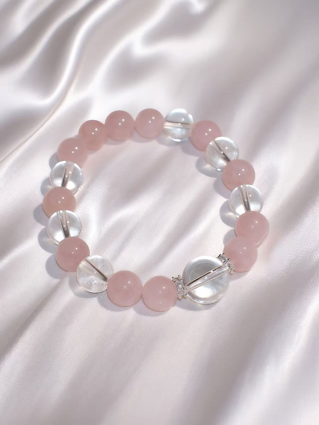 Rose Quartz Heart Chakra Crystal Bracelet · Aurora Whisper