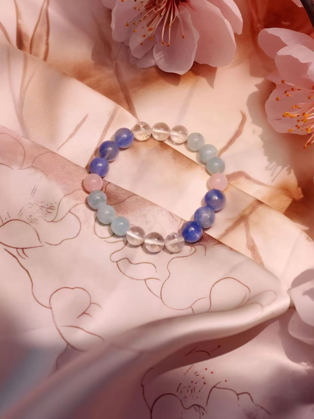 Aquamarine, Kyanite & Quartz Crystal Bracelet · Moonlight Palace